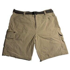 ORVIS Belted Cargo Tan Casual Shorts Sz 40 Hiking Mens Outdoors